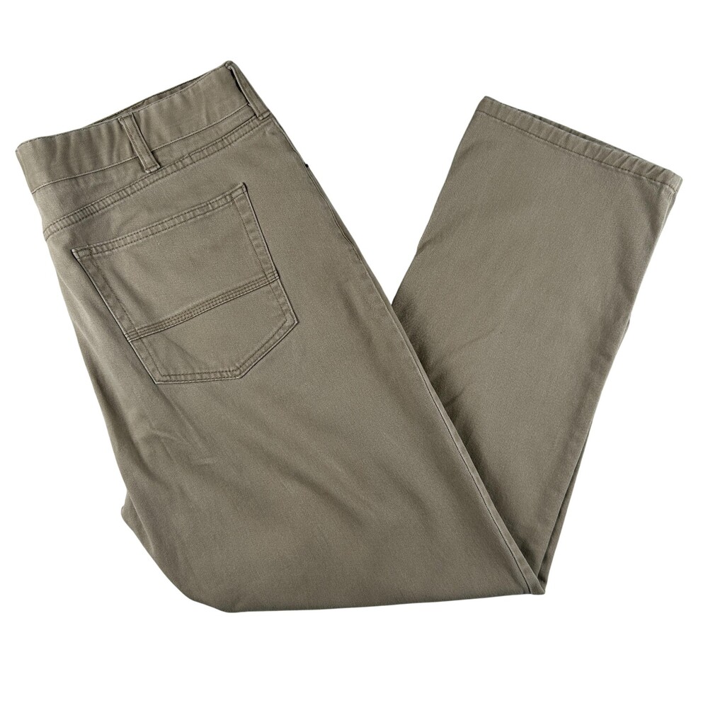 Iron Co Pants Mens 36x29 Beige Stretch 5-Pocket Khaki Denim Casual Straight Leg